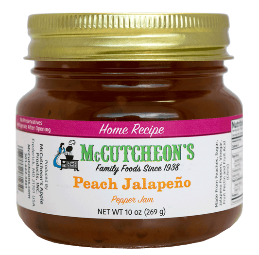 jar of McCutcheon's peach jalapeño pepper jam