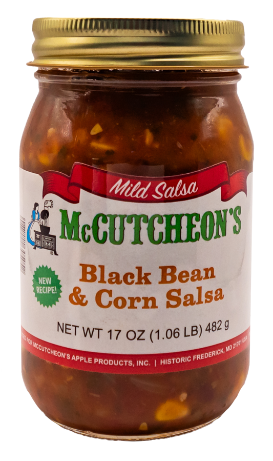 jar of McCutcheon's black bean and corn salsa