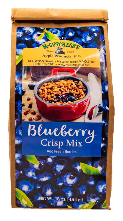 bag of McCutcheon's blueberry crisp mix