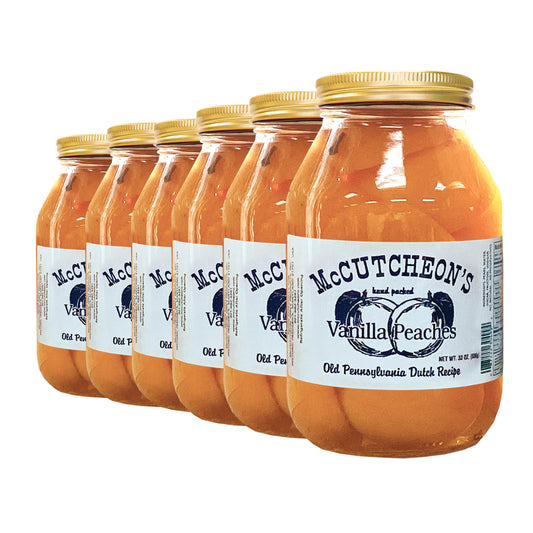 6 quart jars bundle of McCutcheon's vanilla peaches