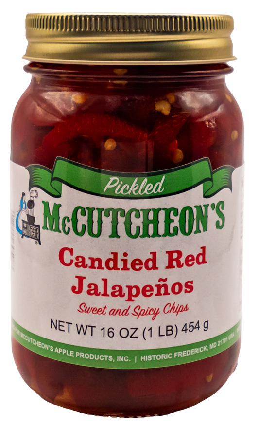 Candied Red Jalapenos
