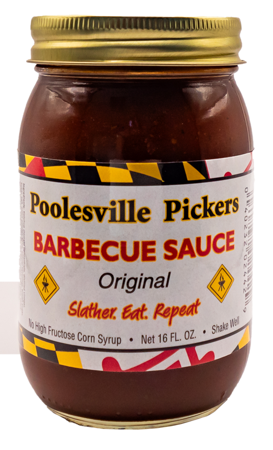 jar of Poolesville Pickers barbecue sauce
