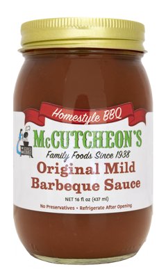 jar of McCutcheon's original mild barbeque sauce