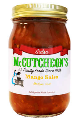 jar of McCutcheon's mango salsa