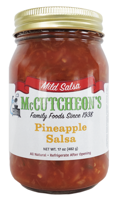jar of McCutcheon's pineapple salsa